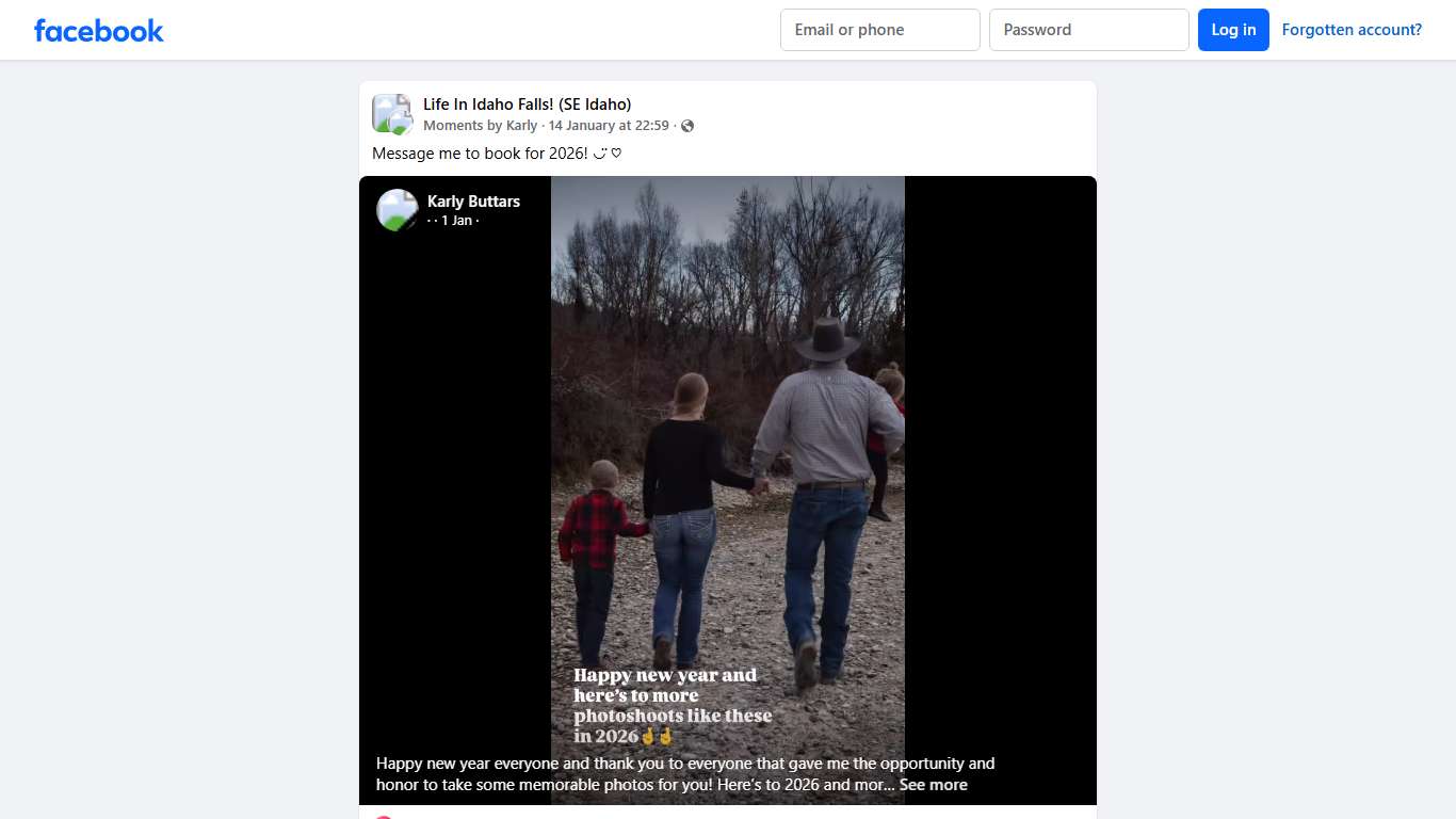 Life In Idaho Falls! (SE Idaho) Message me to book for 2026 Facebook